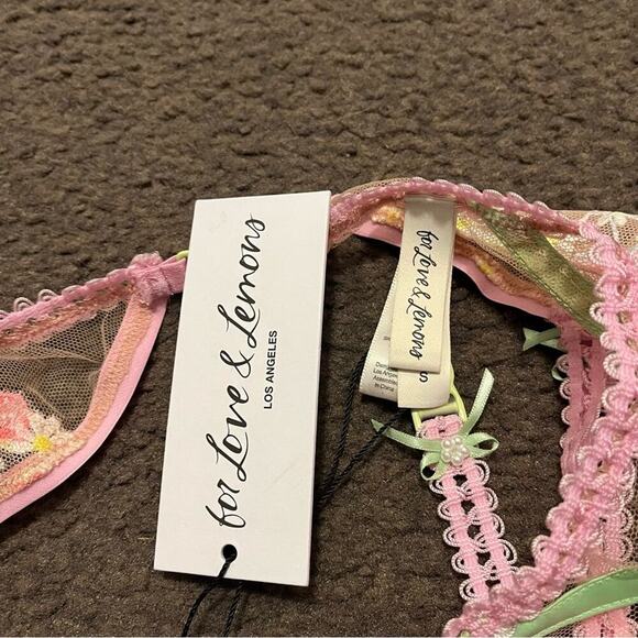 For Love And Lemons Tutti Fruiti Shimmer Garter Belt NWT - Picture 6 of 7